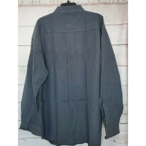 Timberland Men’s Shirt Long Sleeve Button Front Size XXL Blue Checkered - Picture 5 of 12